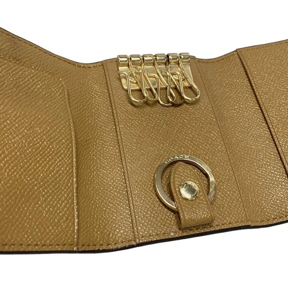 Auth COACH - F76741 White Leather Key Case - Picture 9 of 10